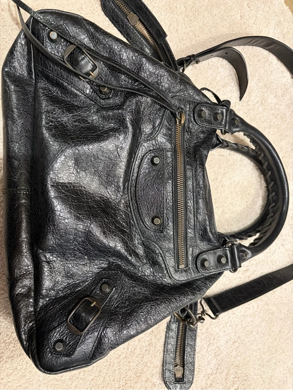 Balenciaga Agneau Classic Hardware Town Bag Black 2012